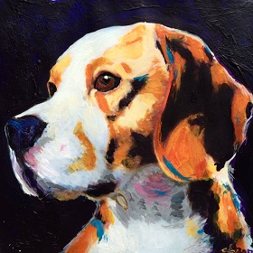 Christophe bicharel peinture beagle
