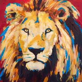 Christophe bicharel peinture lion